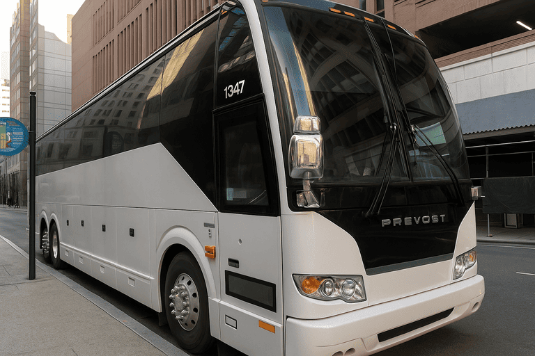 a Chicago Minibus Company coach bus